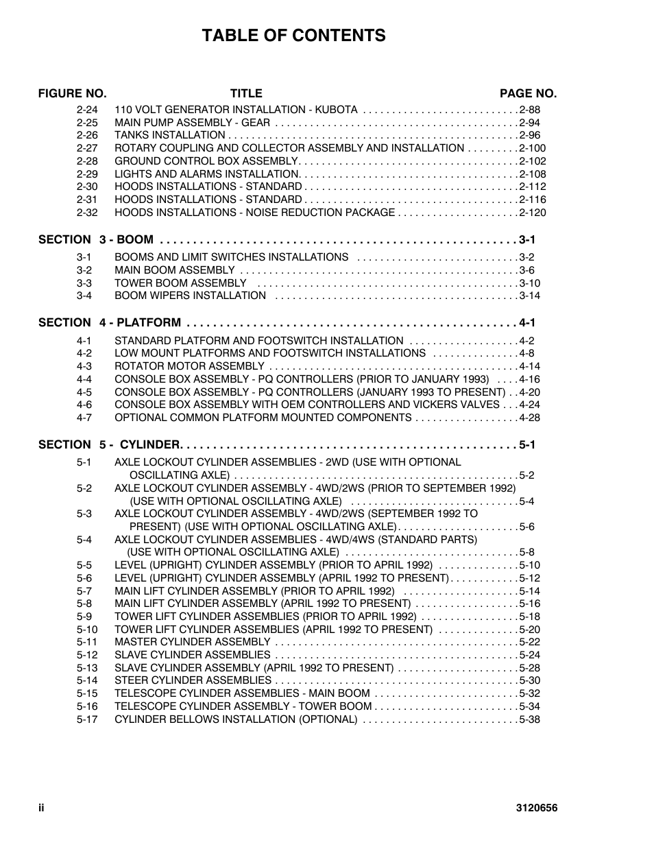 JLG 60HA ANSI Parts Manual User Manual | Page 6 / 352
