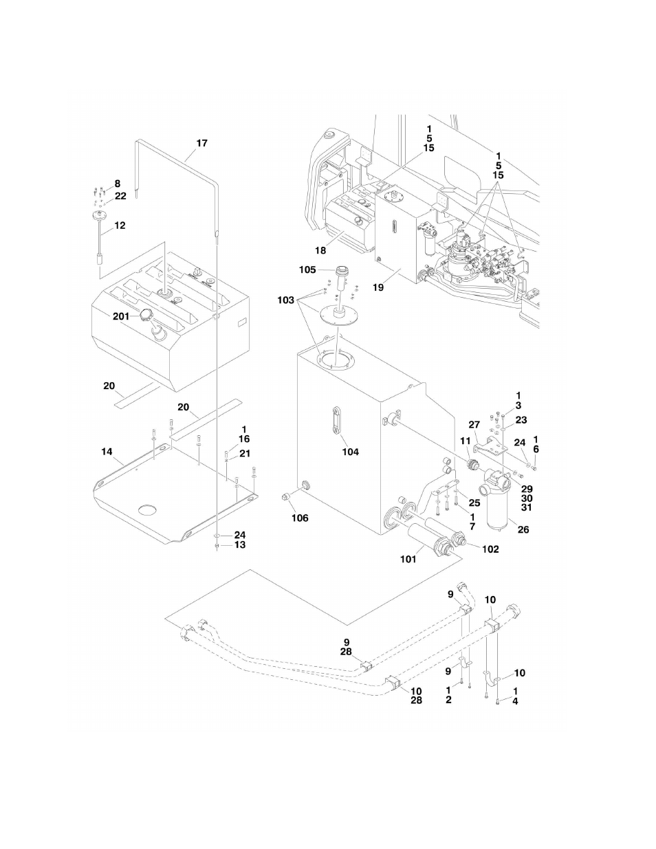 Figure 2-14. tank installation | JLG 1250AJP Parts Manual User Manual | Page 134 / 444