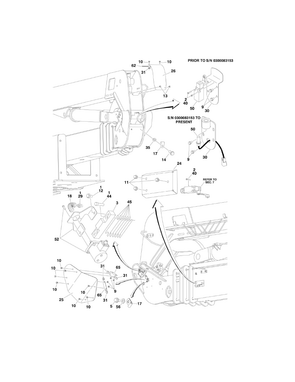 Figure 3-7. boom sensors and switches installation | JLG 1250AJP Parts Manual User Manual | Page 224 / 444