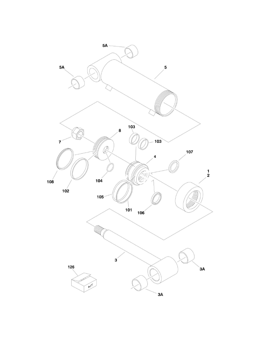 Figure 5-8. steer cylinder assembly | JLG 1250AJP Parts Manual User Manual | Page 276 / 444