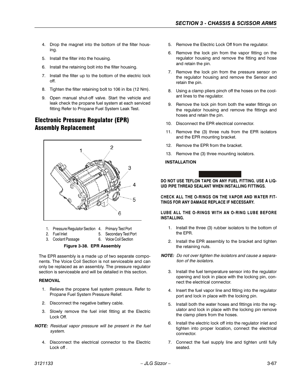Epr assembly -67 | JLG 4394RT Service Manual User Manual | Page 103 / 228