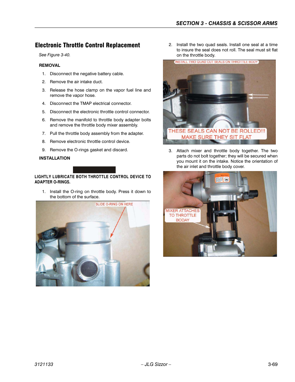 Electronic throttle control replacement | JLG 4394RT Service Manual User Manual | Page 105 / 228