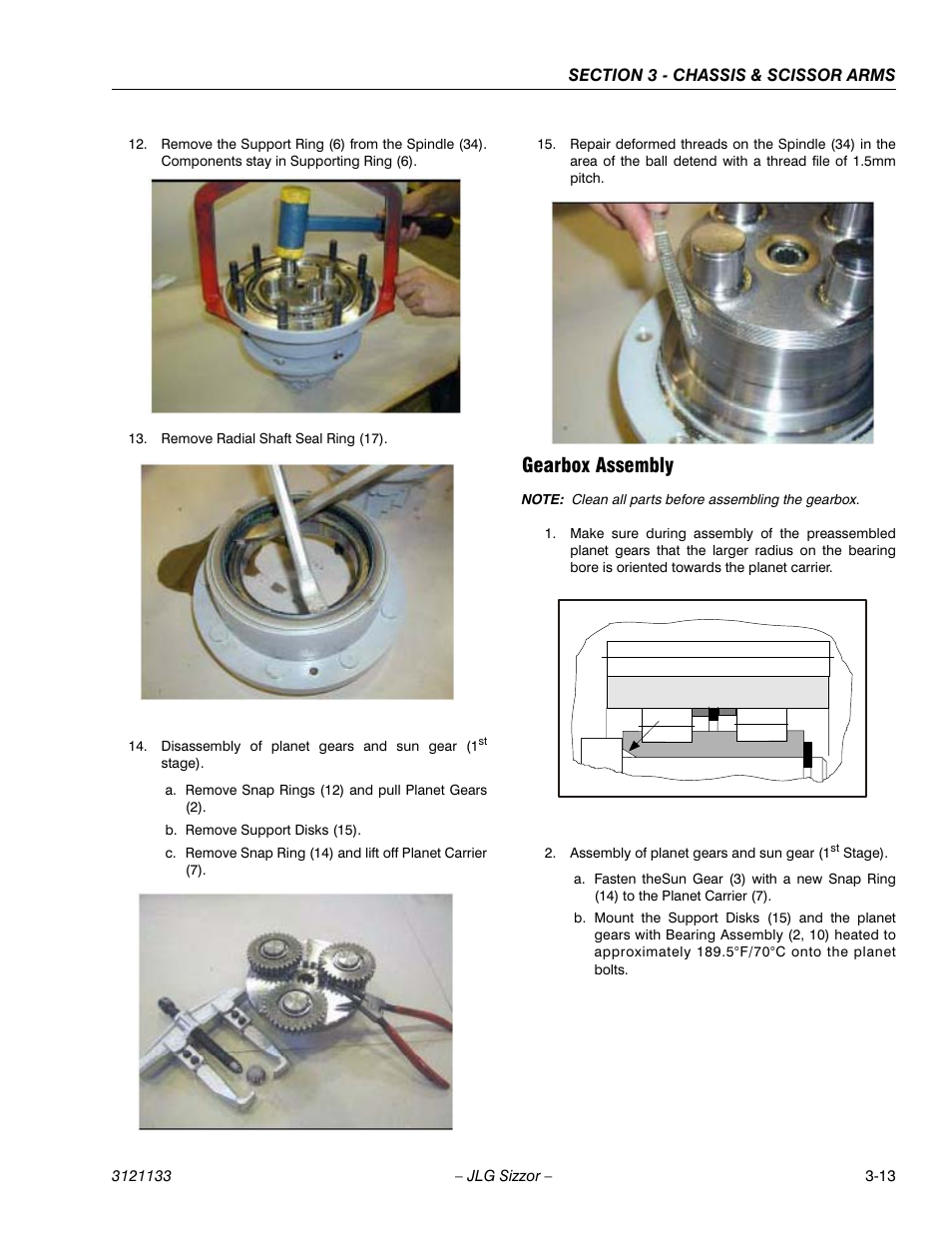 Gearbox assembly | JLG 4394RT Service Manual User Manual | Page 49 / 228