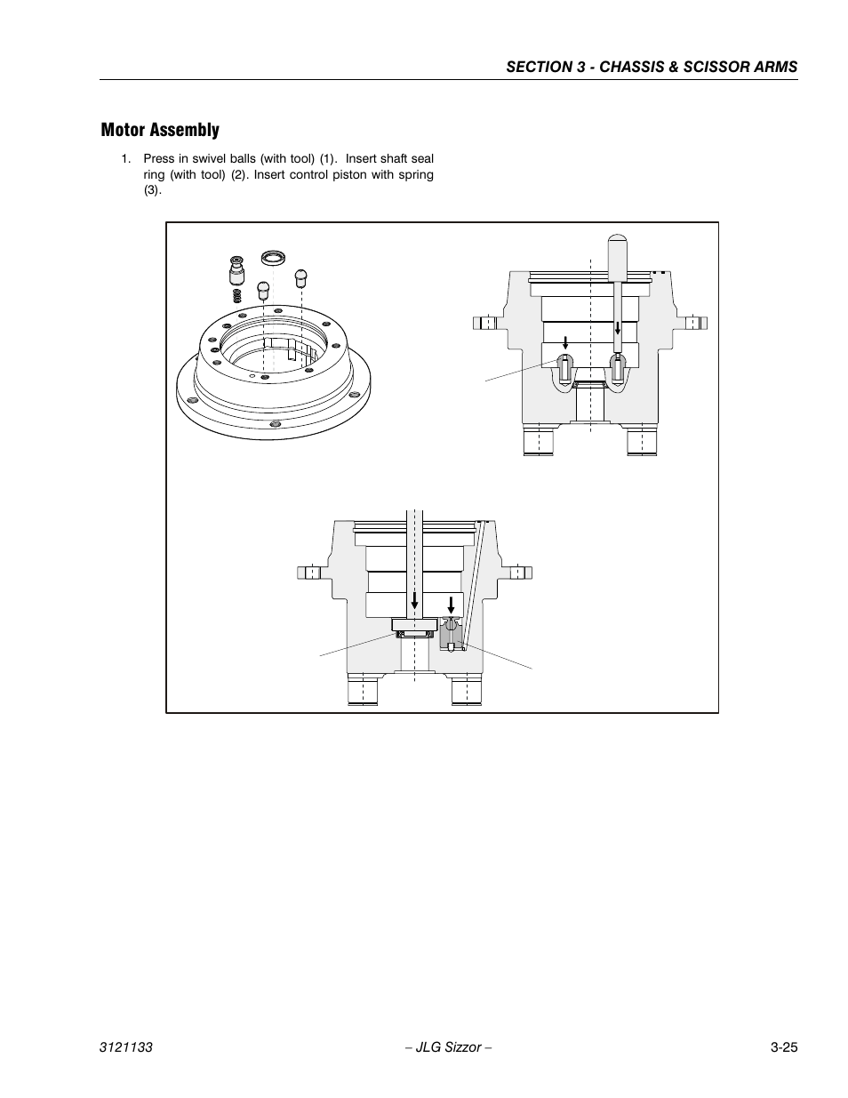Motor assembly | JLG 4394RT Service Manual User Manual | Page 61 / 228
