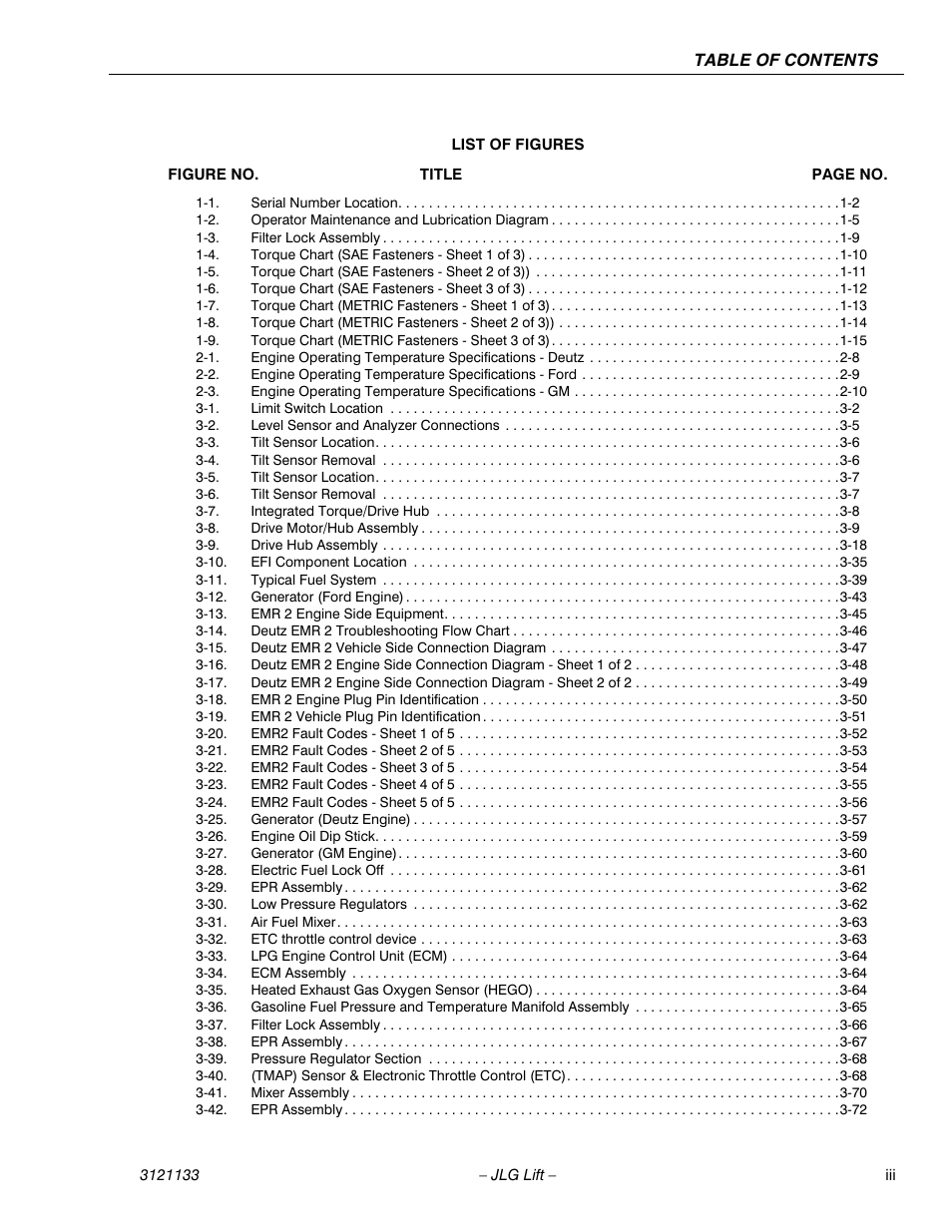 JLG 4394RT Service Manual User Manual | Page 7 / 228