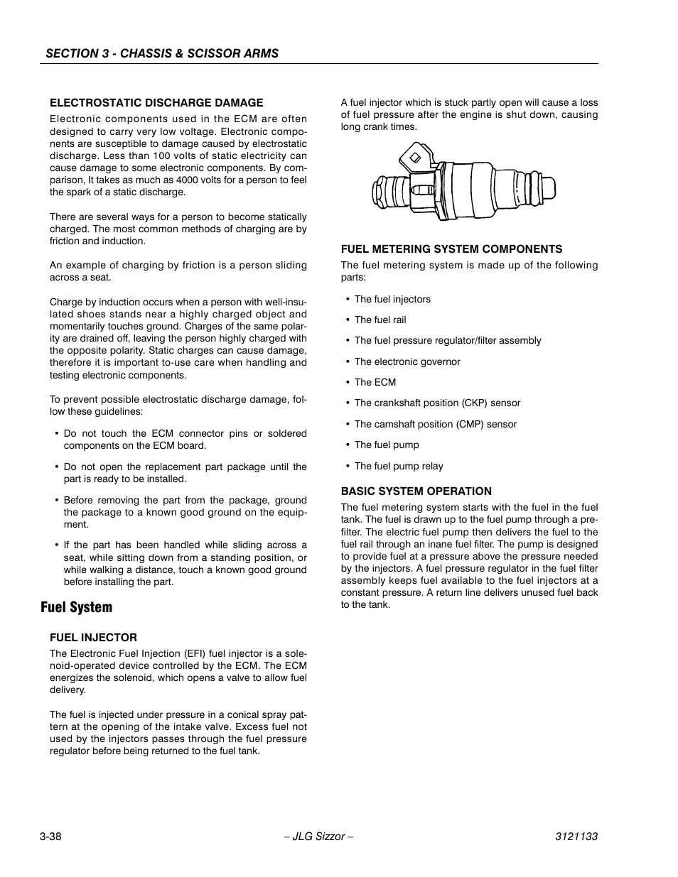 Fuel system | JLG 4394RT Service Manual User Manual | Page 74 / 228