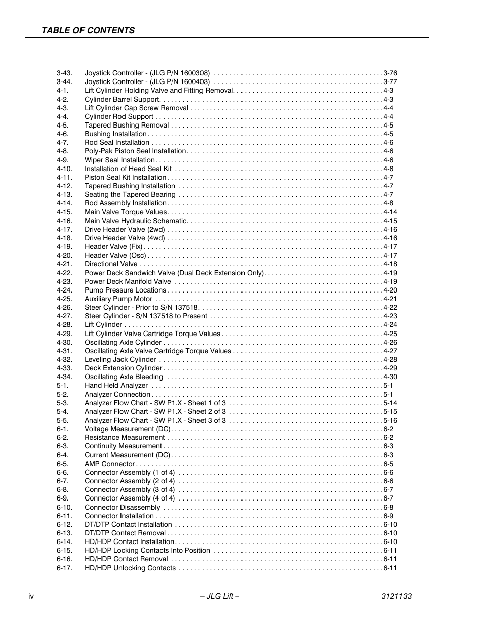 JLG 4394RT Service Manual User Manual | Page 8 / 228