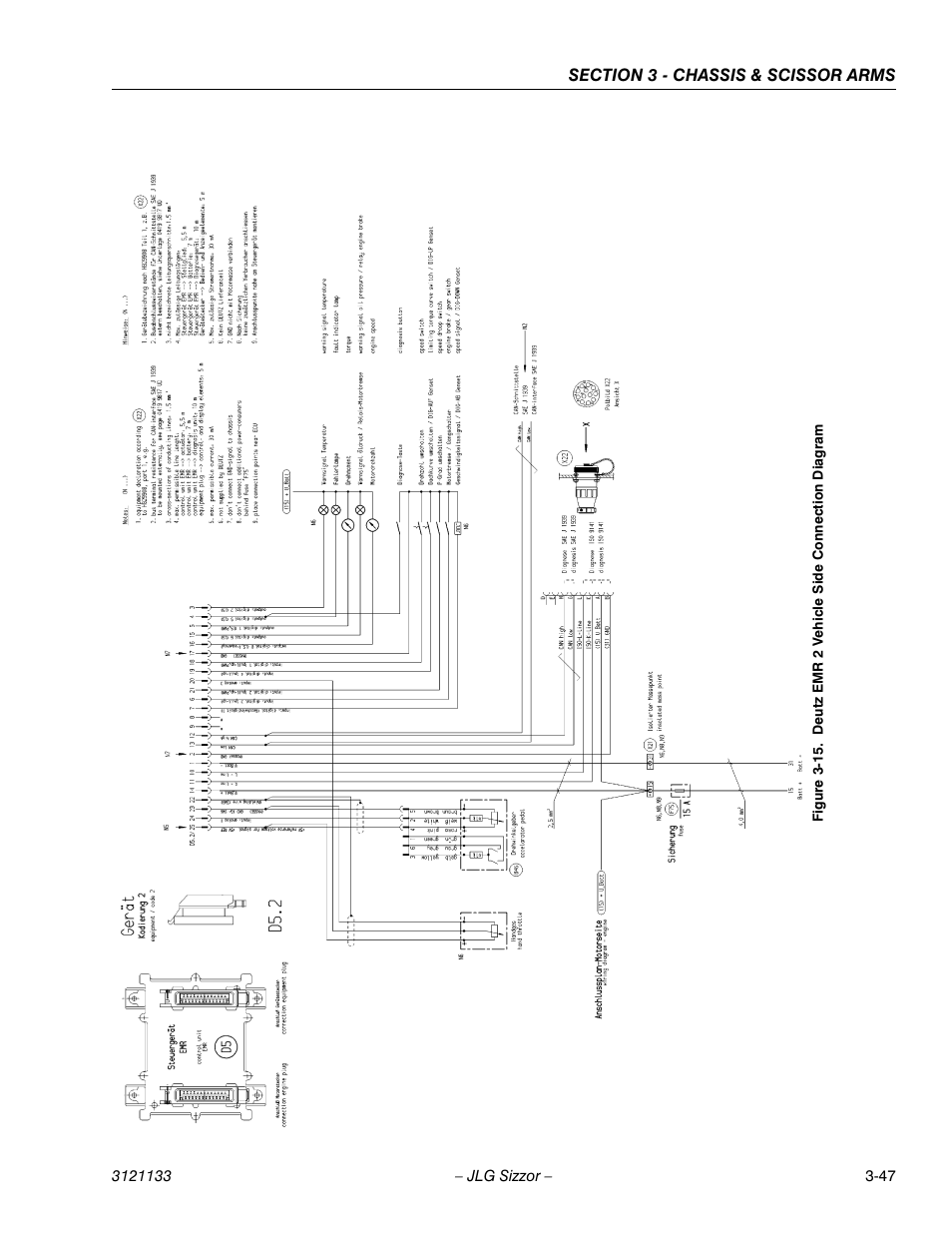 Deutz emr 2 vehicle side connection diagram -47 | JLG 4394RT Service Manual User Manual | Page 83 / 228