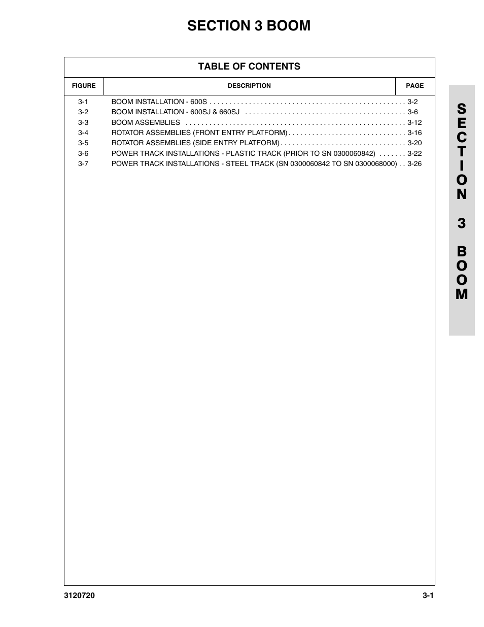 Section 3 boom, Section 3 - boom -1 | JLG 660SJ Parts Manual User Manual | Page 173 / 352