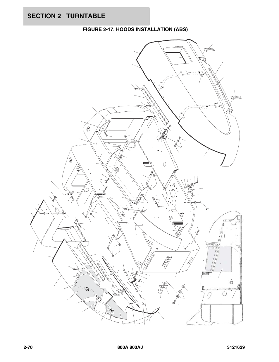 Figure 2-17. hoods installation (abs) | JLG 800A_AJ Parts Manual User Manual | Page 100 / 264