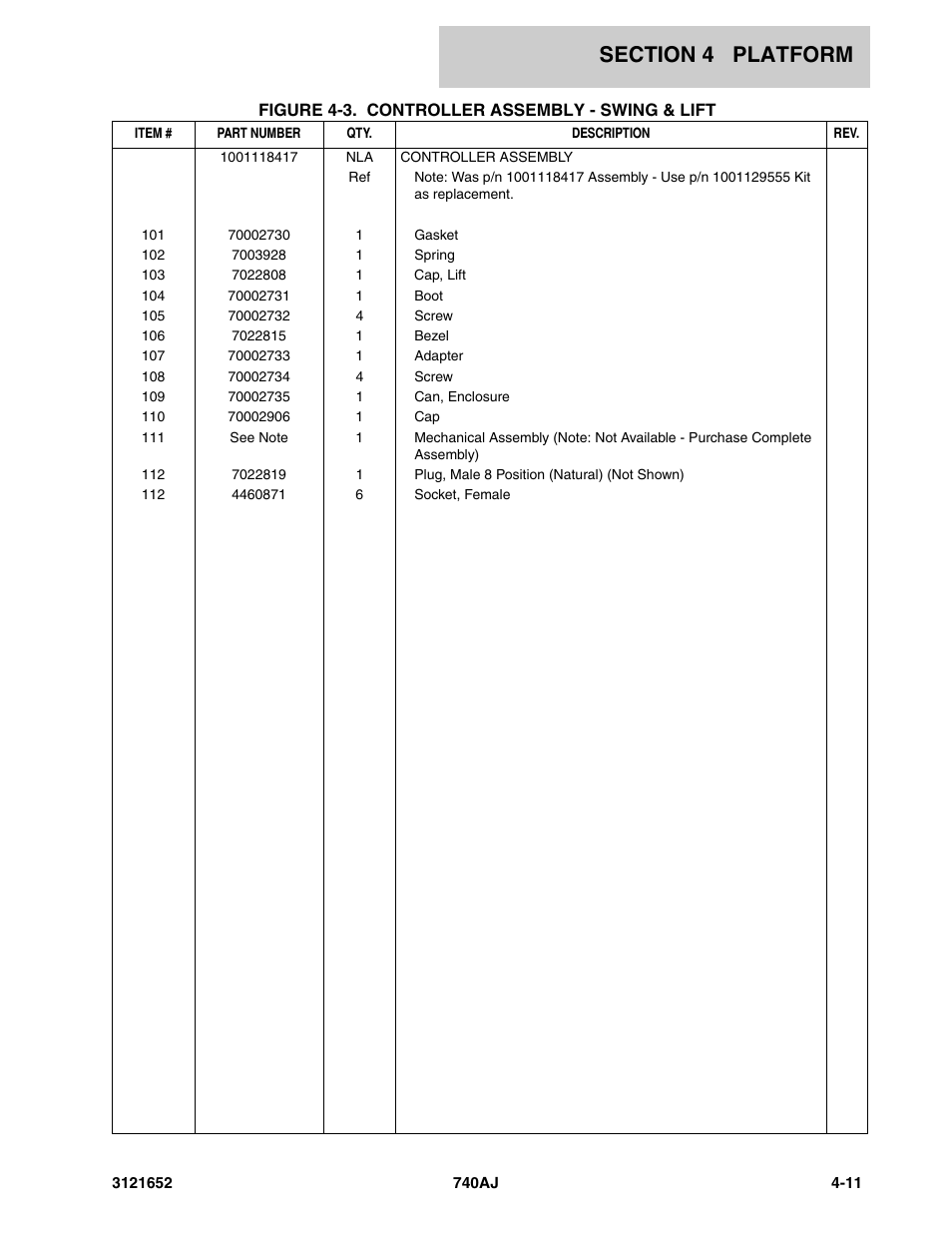 JLG 740AJ Parts Manual User Manual | Page 135 / 216