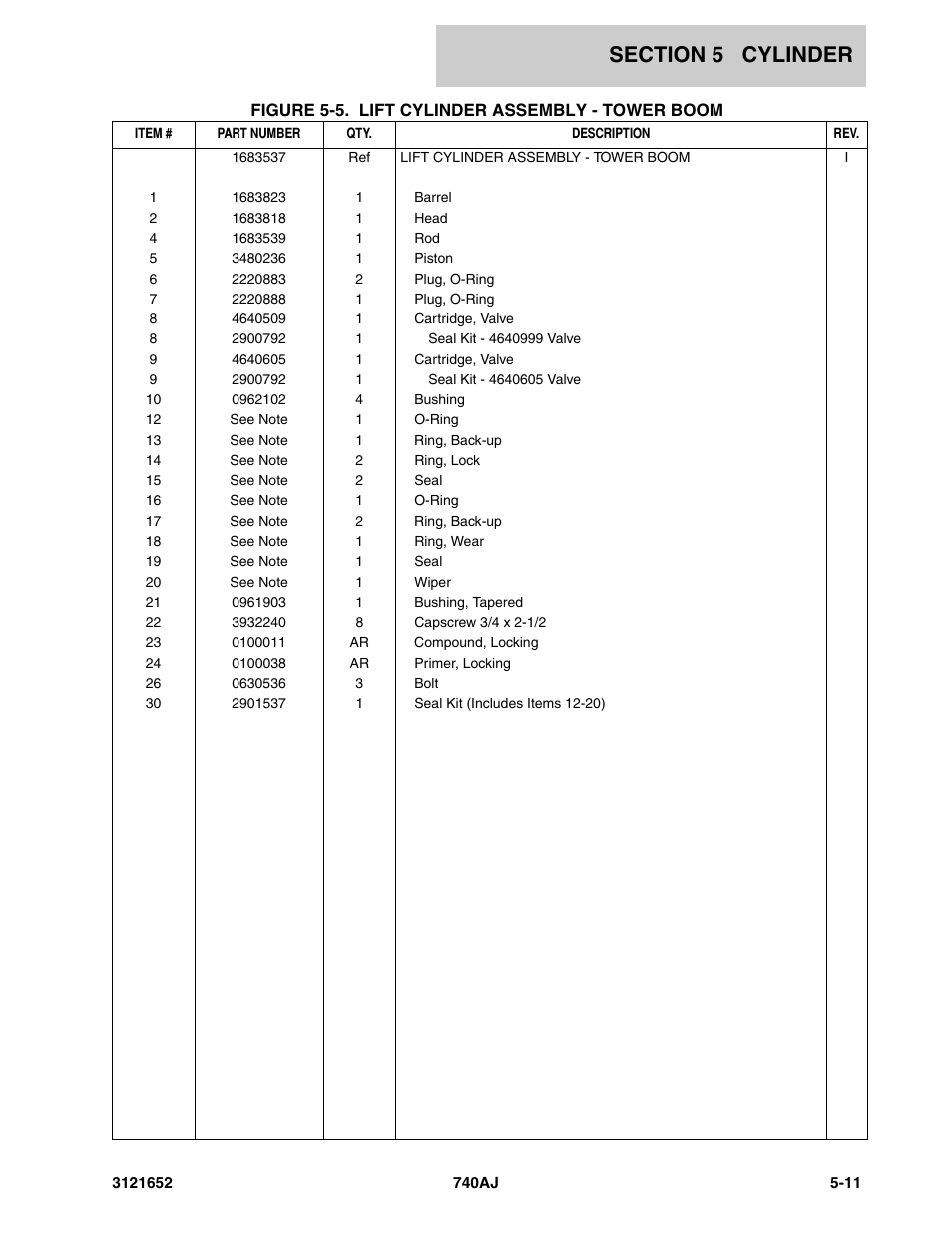 JLG 740AJ Parts Manual User Manual | Page 151 / 216