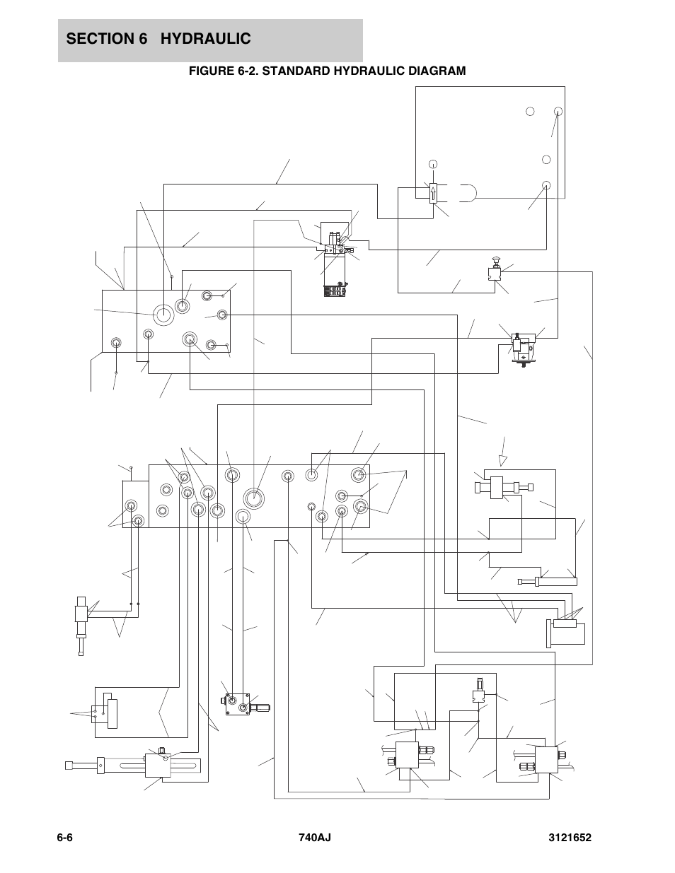 Figure 6-2. standard hydraulic diagram | JLG 740AJ Parts Manual User Manual | Page 166 / 216