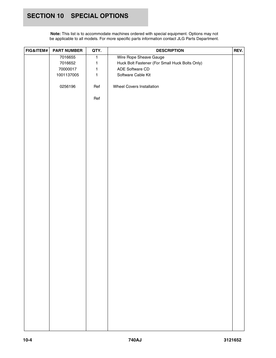 JLG 740AJ Parts Manual User Manual | Page 204 / 216