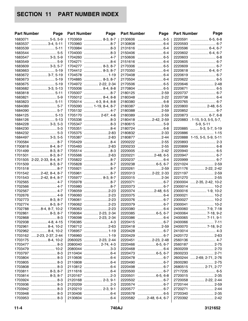 JLG 740AJ Parts Manual User Manual | Page 208 / 216
