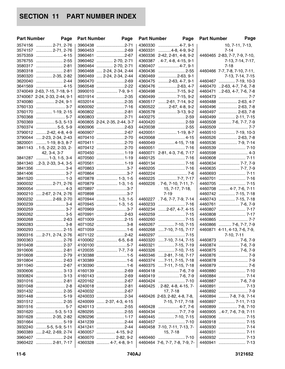 JLG 740AJ Parts Manual User Manual | Page 210 / 216