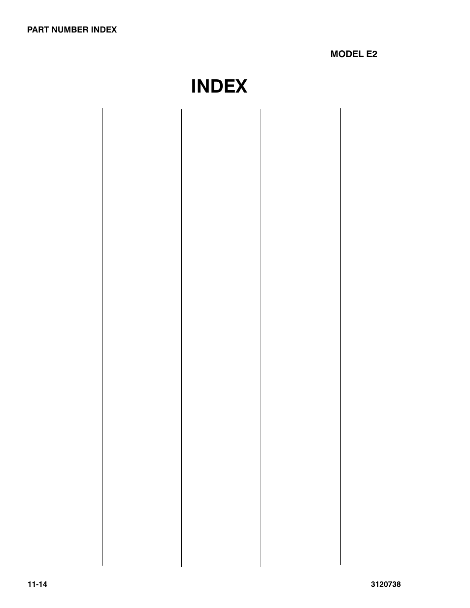 Index | JLG 3246E2 ANSI Parts Manual User Manual | Page 238 / 240