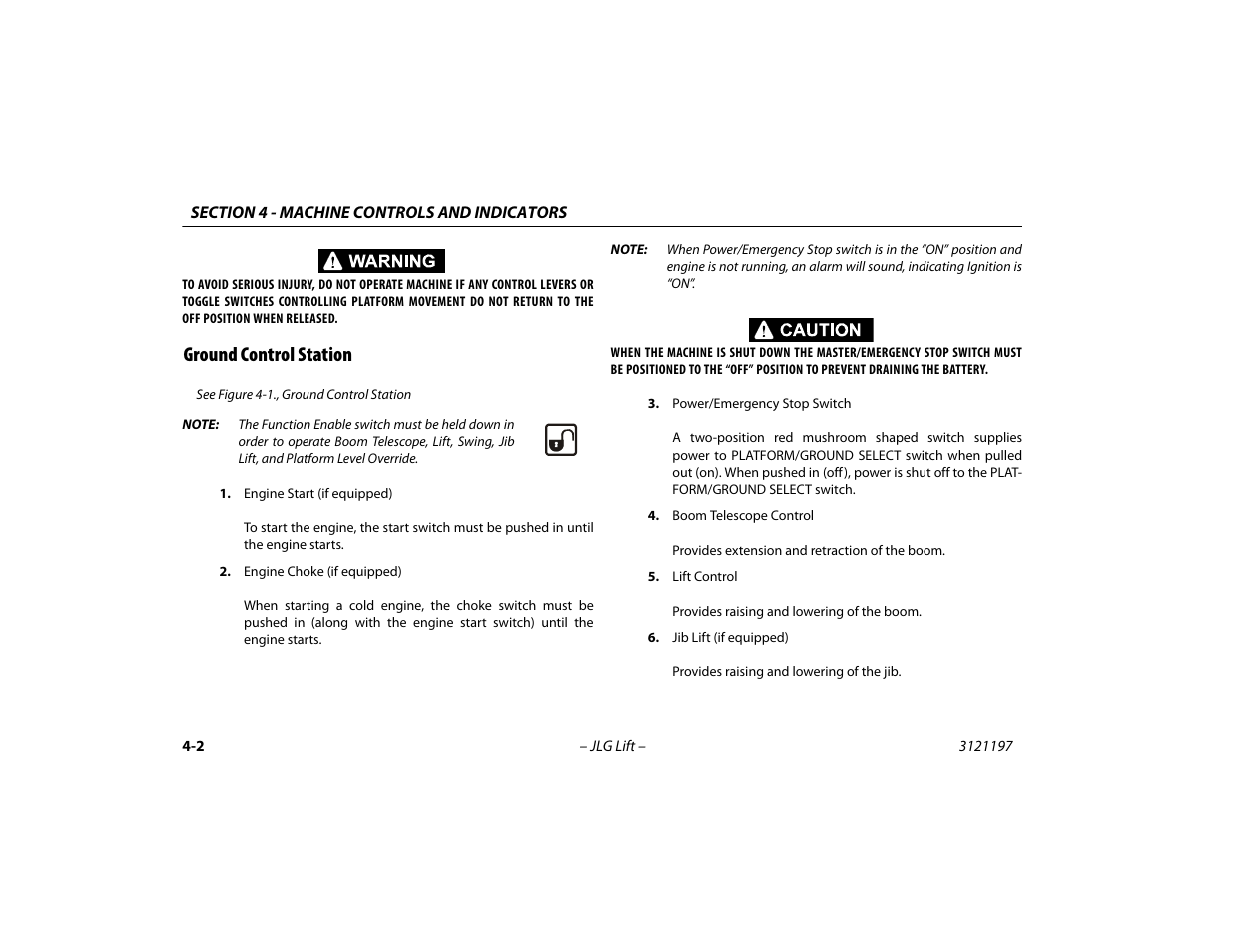 Ground control station, Ground control station -2 | JLG T500J Operator Manual User Manual | Page 46 / 132
