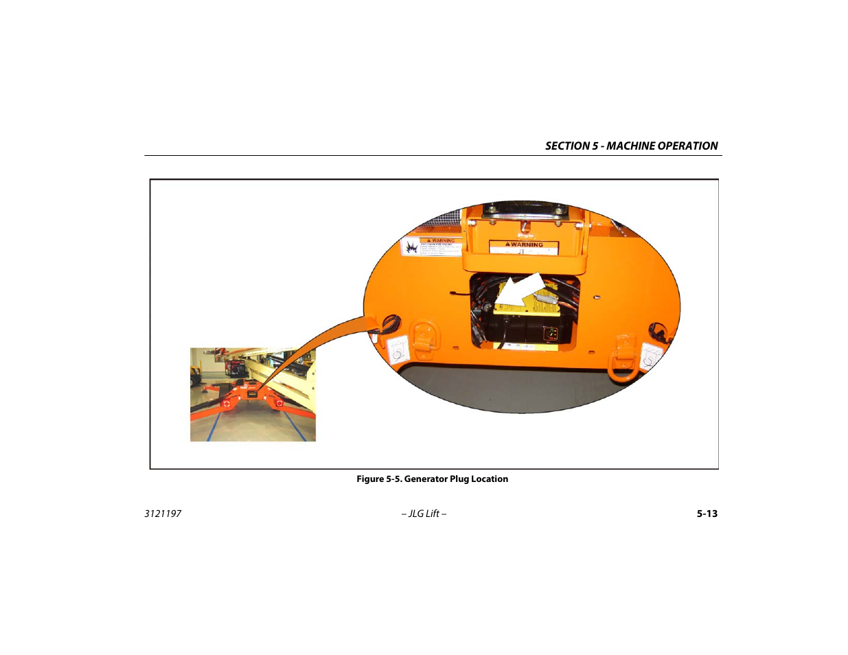 Generator plug location -13 | JLG T500J Operator Manual User Manual | Page 67 / 132