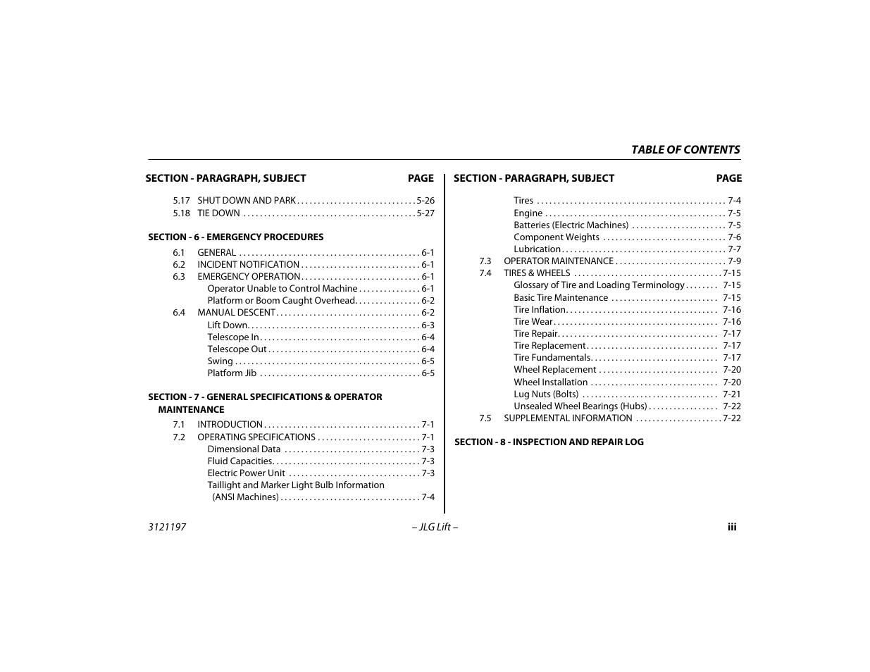JLG T500J Operator Manual User Manual | Page 9 / 132