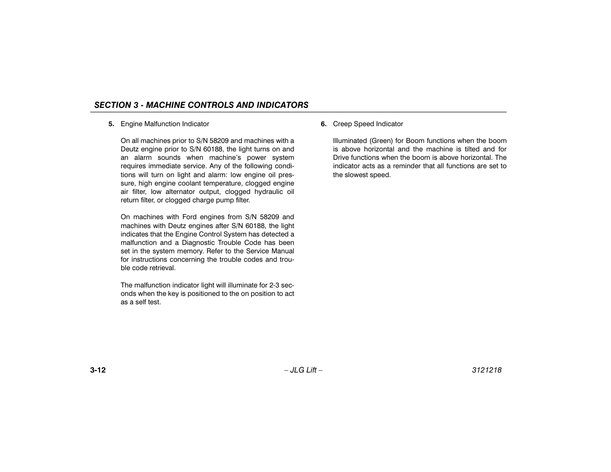 JLG 601S Operator Manual User Manual | Page 44 / 102