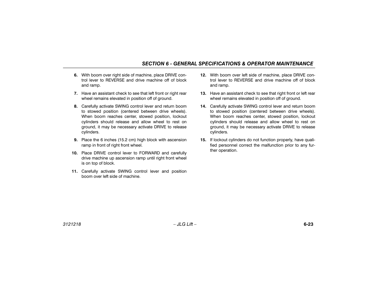 JLG 601S Operator Manual User Manual | Page 97 / 102