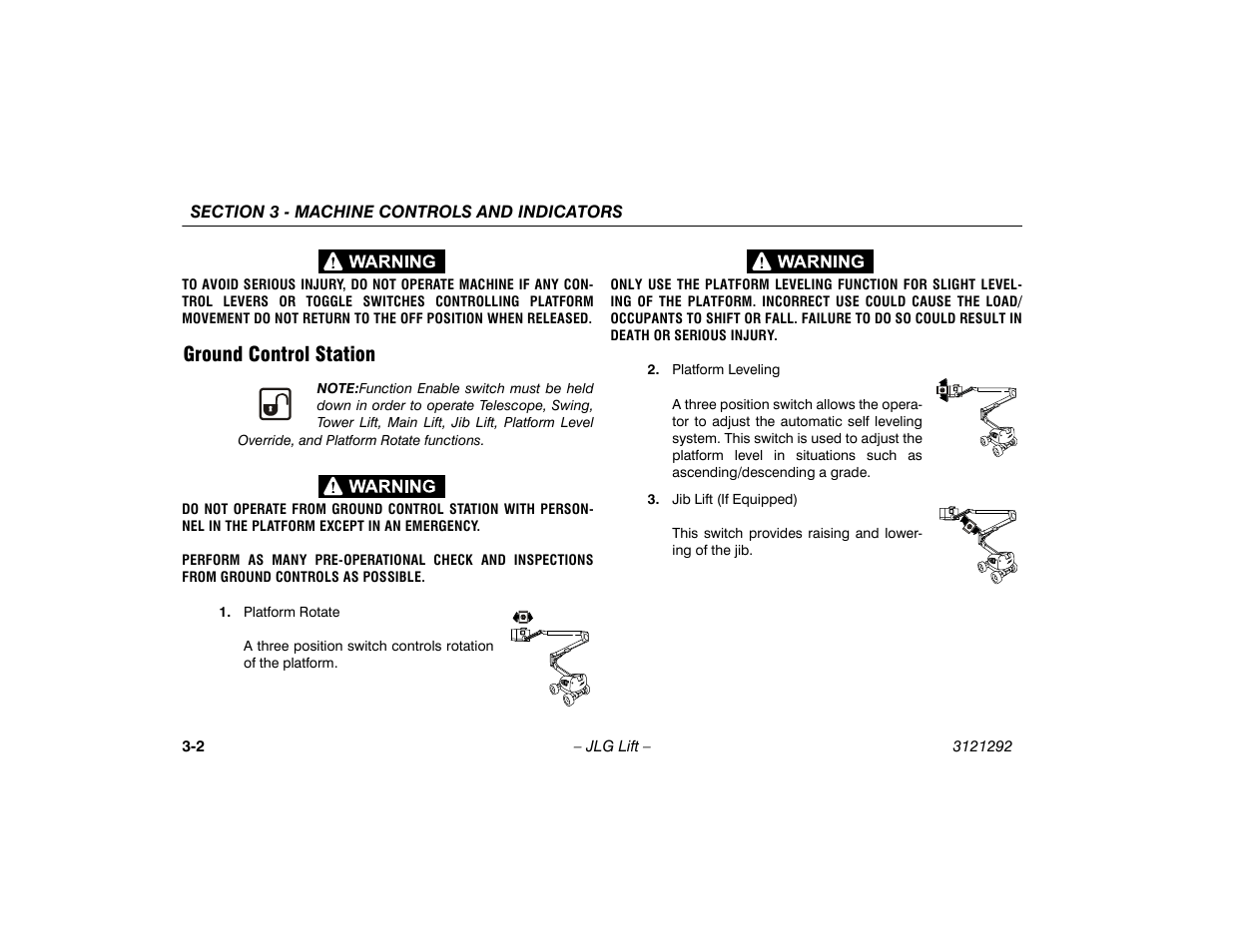 Ground control station, Ground control station -2 | JLG 510AJ Series II Operator Manual User Manual | Page 34 / 104