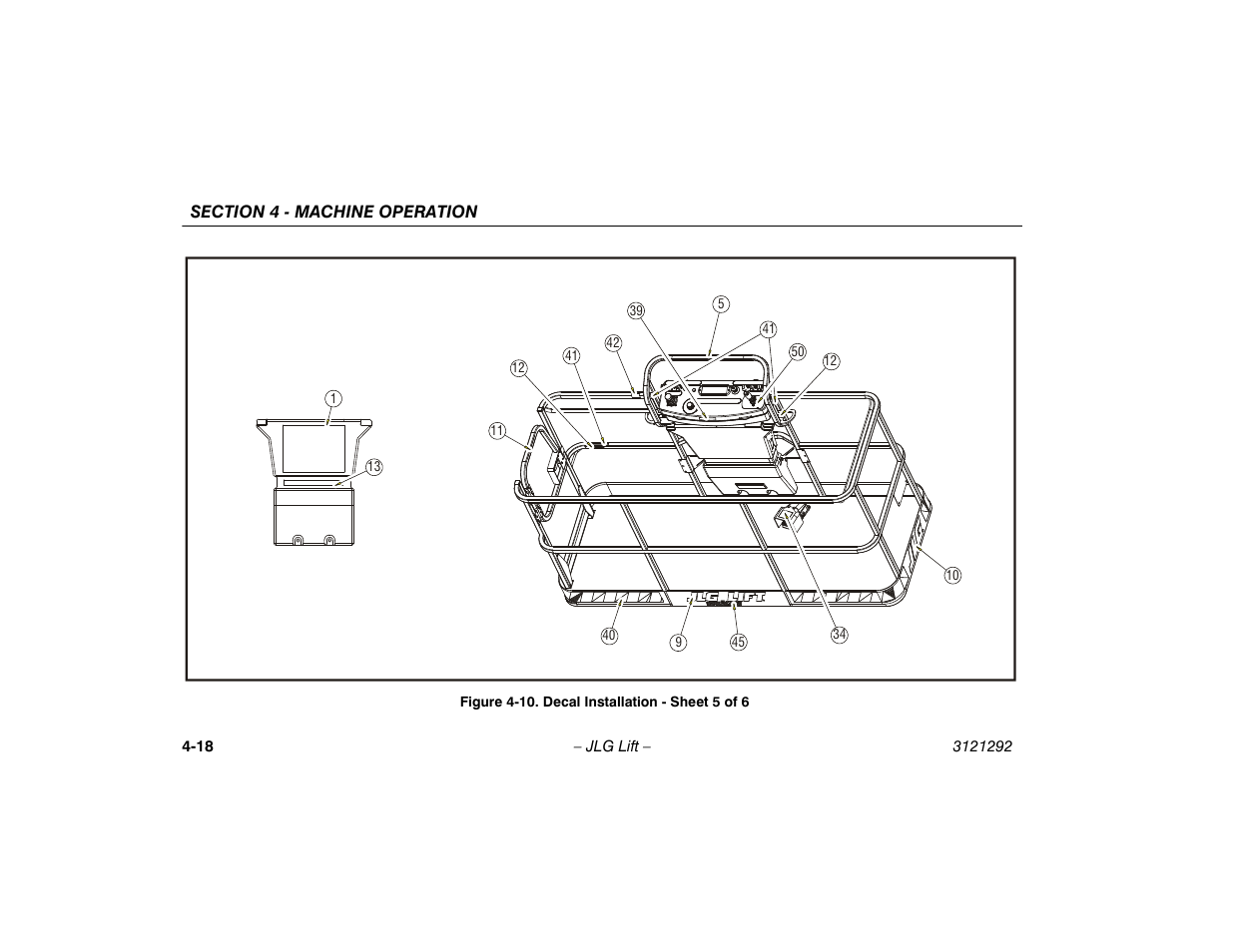 10. decal installation - sheet 5 of 6 -18 | JLG 510AJ Series II Operator Manual User Manual | Page 66 / 104