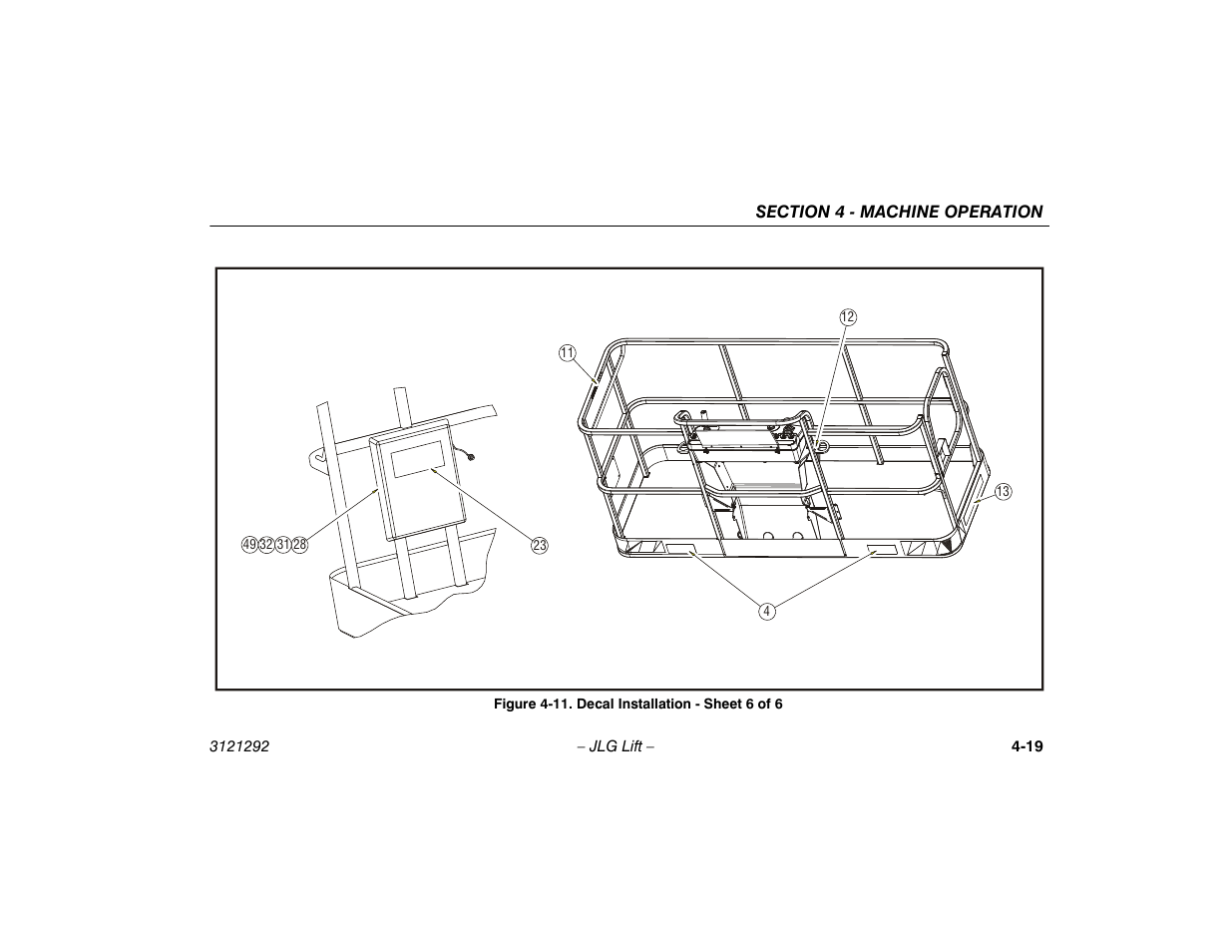 11. decal installation - sheet 6 of 6 -19 | JLG 510AJ Series II Operator Manual User Manual | Page 67 / 104