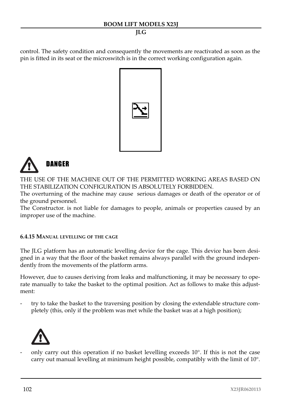 JLG X23J Operator Manual User Manual | Page 106 / 194