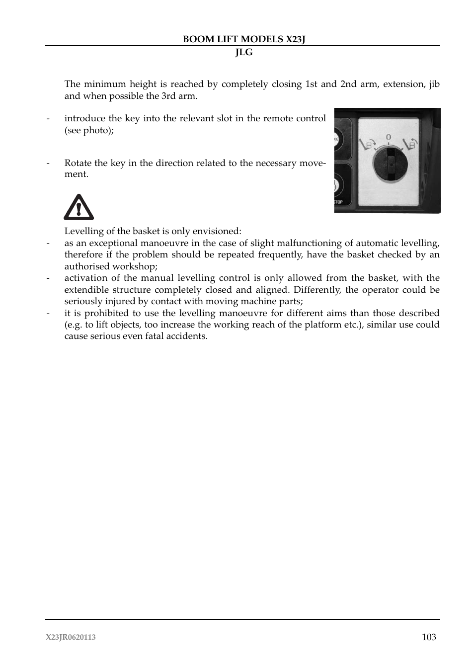 JLG X23J Operator Manual User Manual | Page 107 / 194