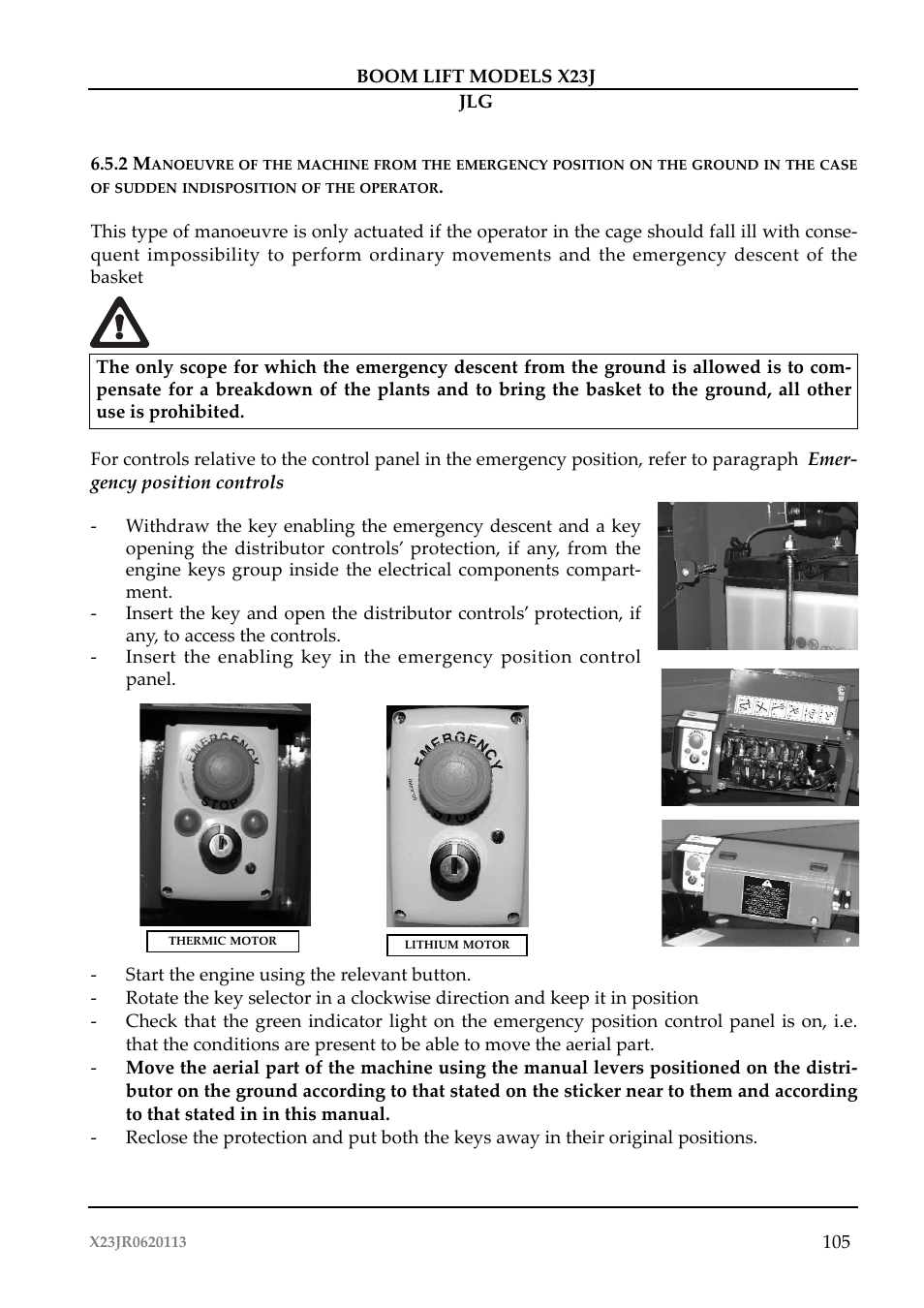 JLG X23J Operator Manual User Manual | Page 109 / 194