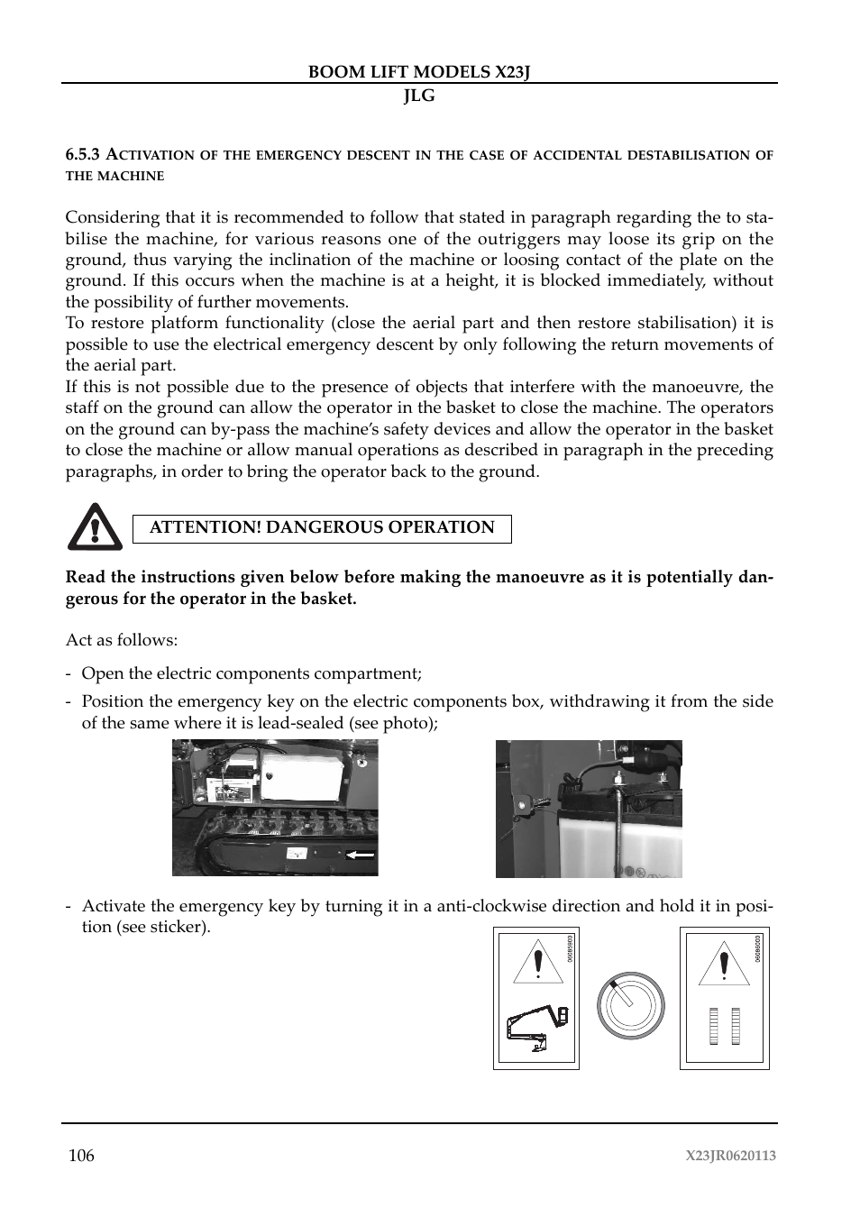 JLG X23J Operator Manual User Manual | Page 110 / 194