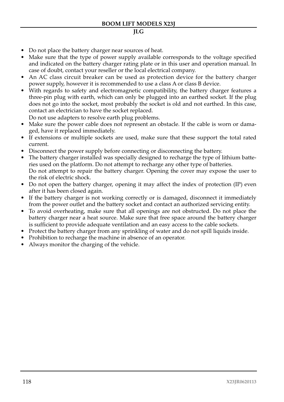 JLG X23J Operator Manual User Manual | Page 122 / 194