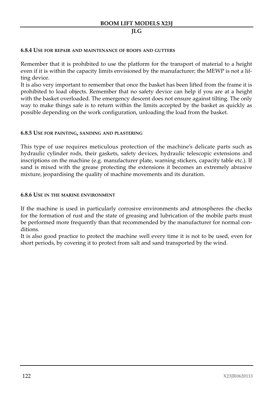 JLG X23J Operator Manual User Manual | Page 126 / 194