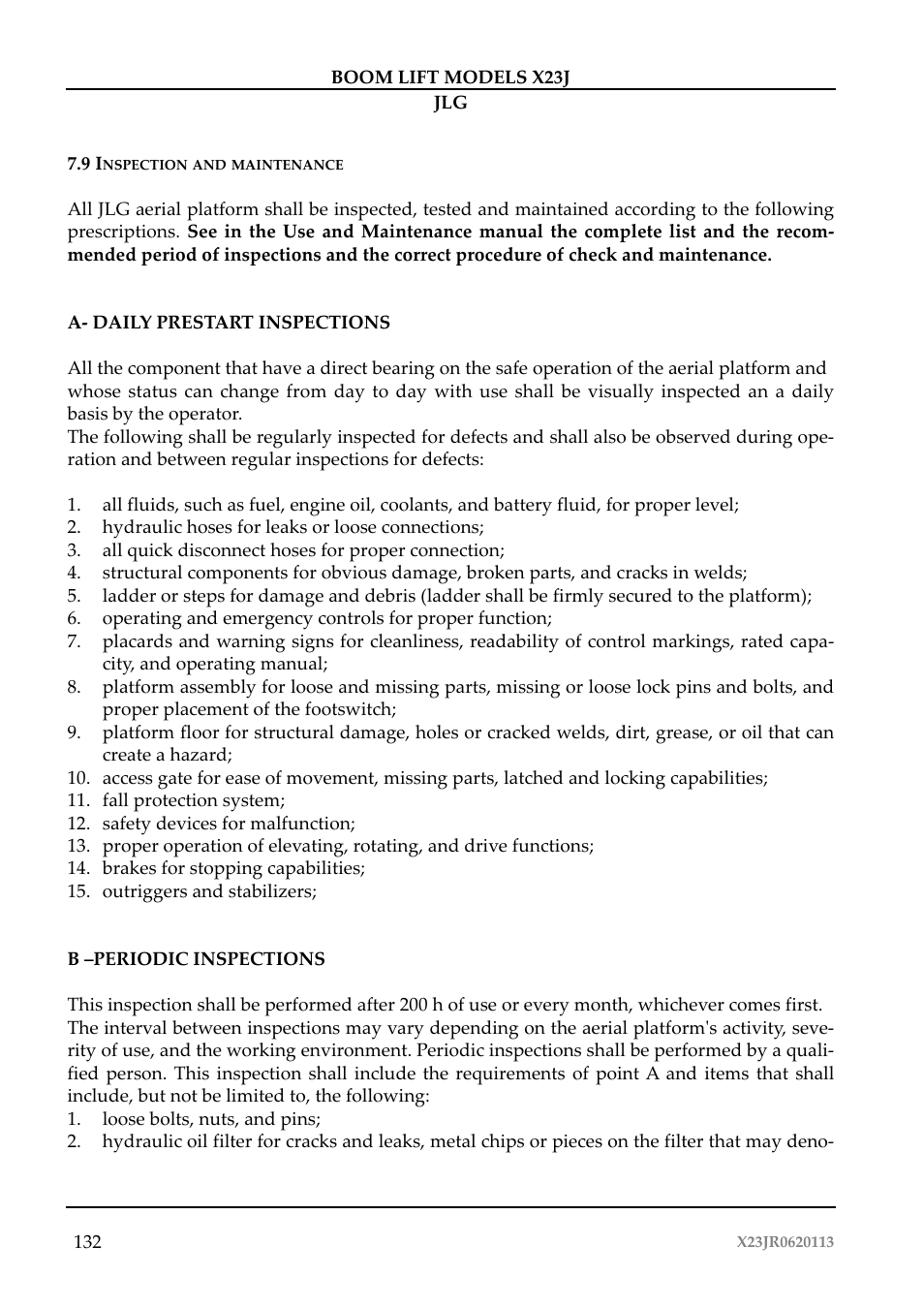 JLG X23J Operator Manual User Manual | Page 136 / 194