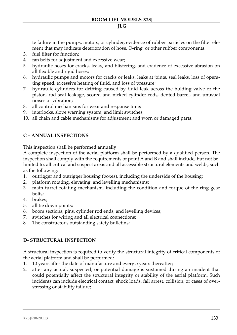 JLG X23J Operator Manual User Manual | Page 137 / 194