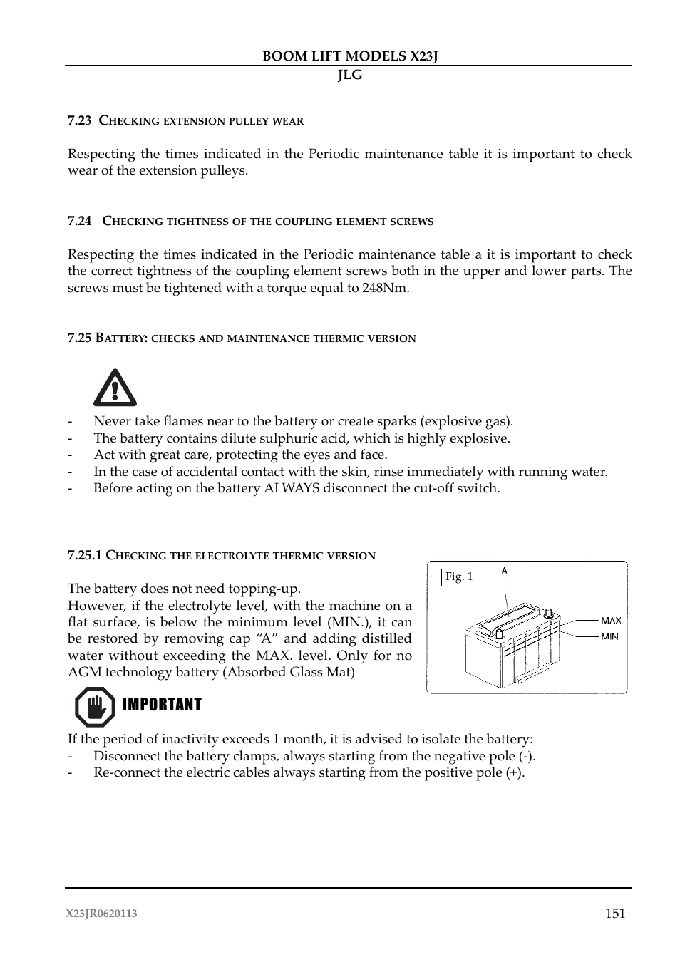 Importante important | JLG X23J Operator Manual User Manual | Page 155 / 194