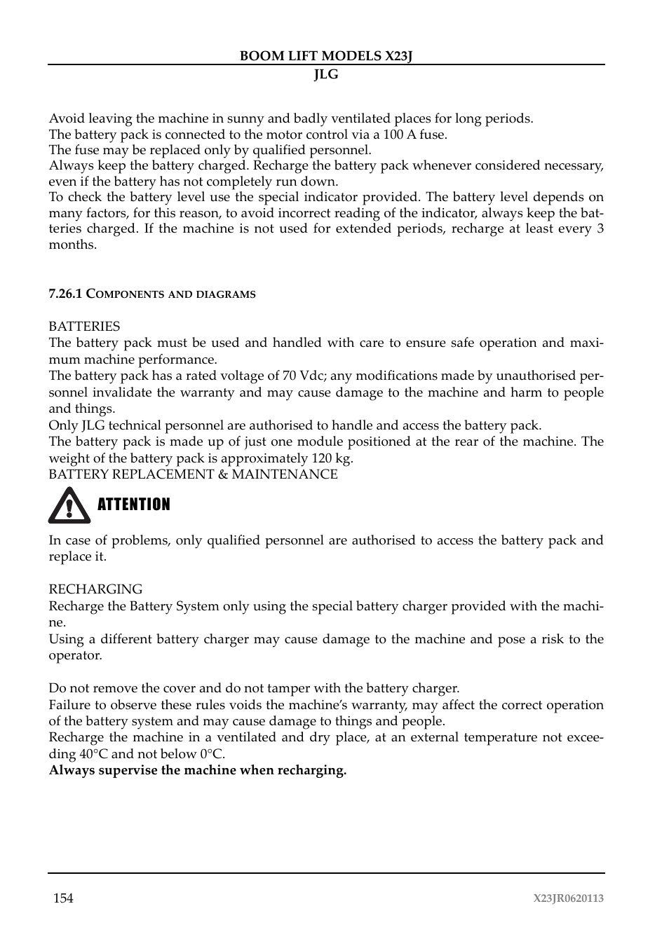 JLG X23J Operator Manual User Manual | Page 158 / 194