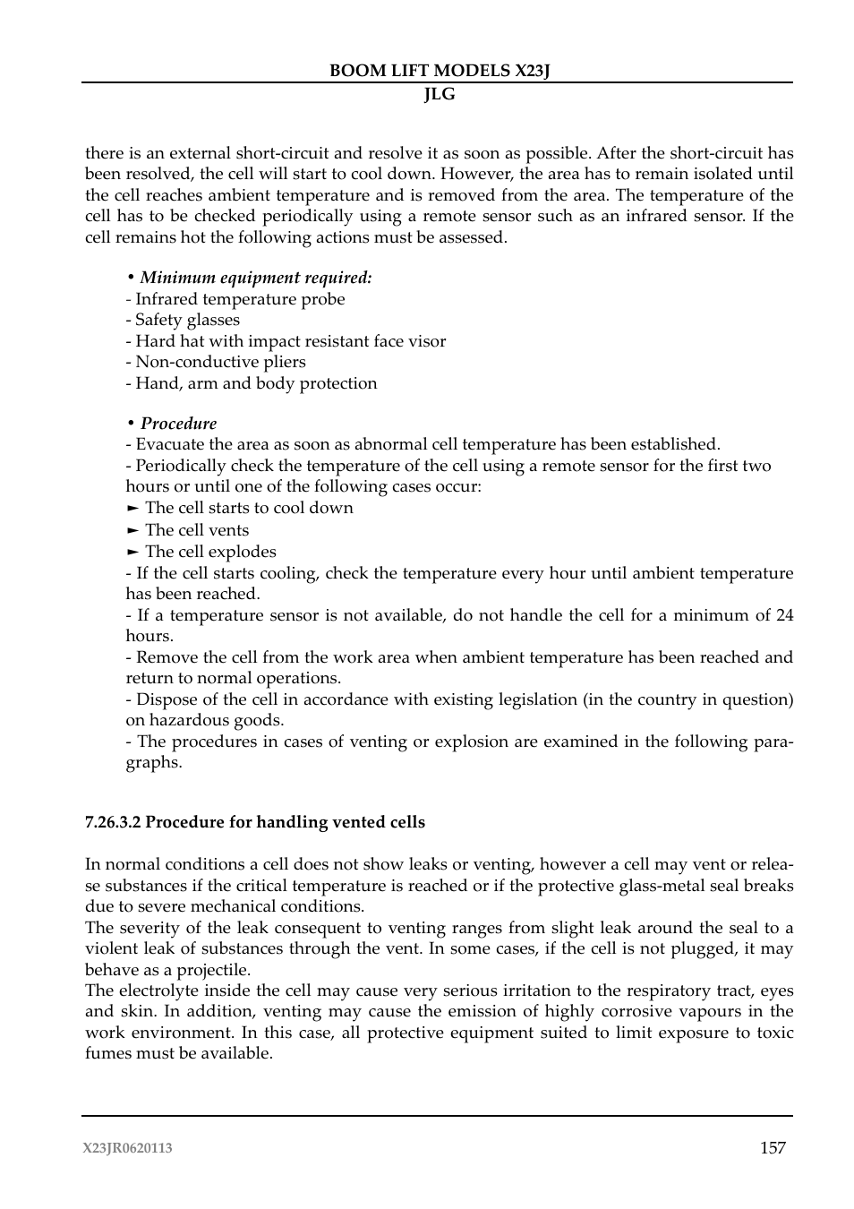 JLG X23J Operator Manual User Manual | Page 161 / 194