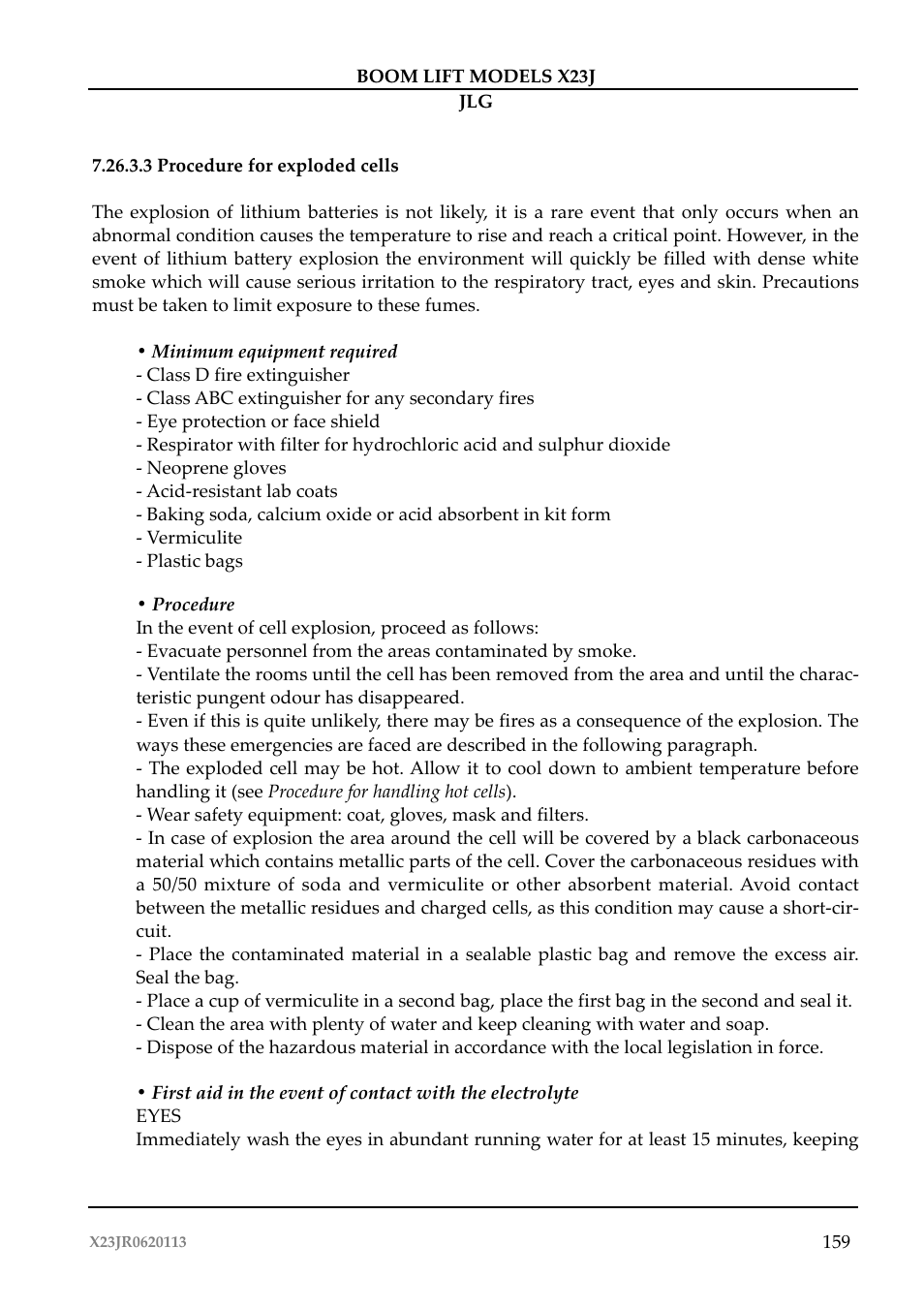JLG X23J Operator Manual User Manual | Page 163 / 194