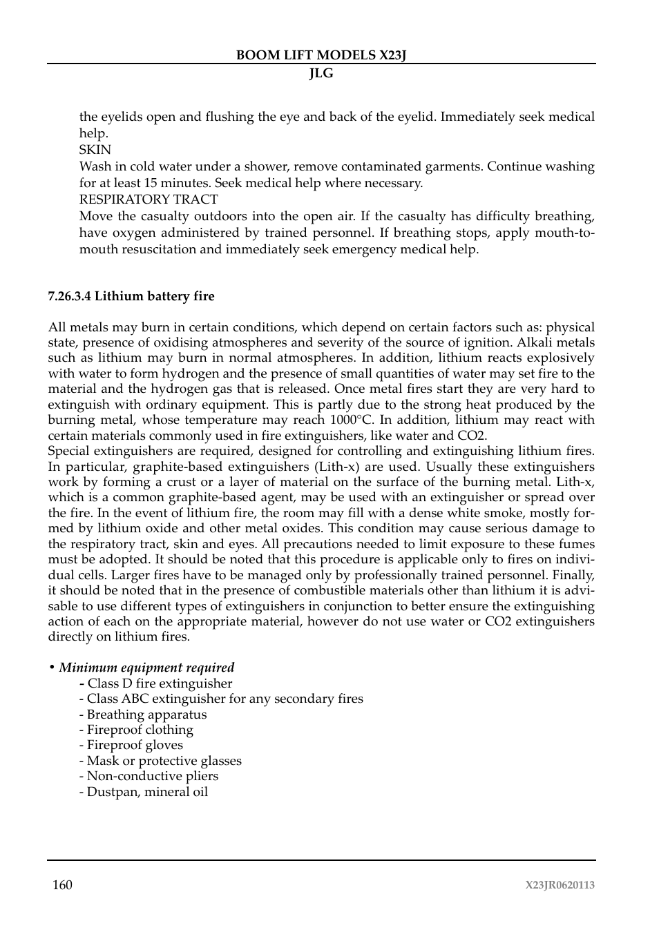 JLG X23J Operator Manual User Manual | Page 164 / 194