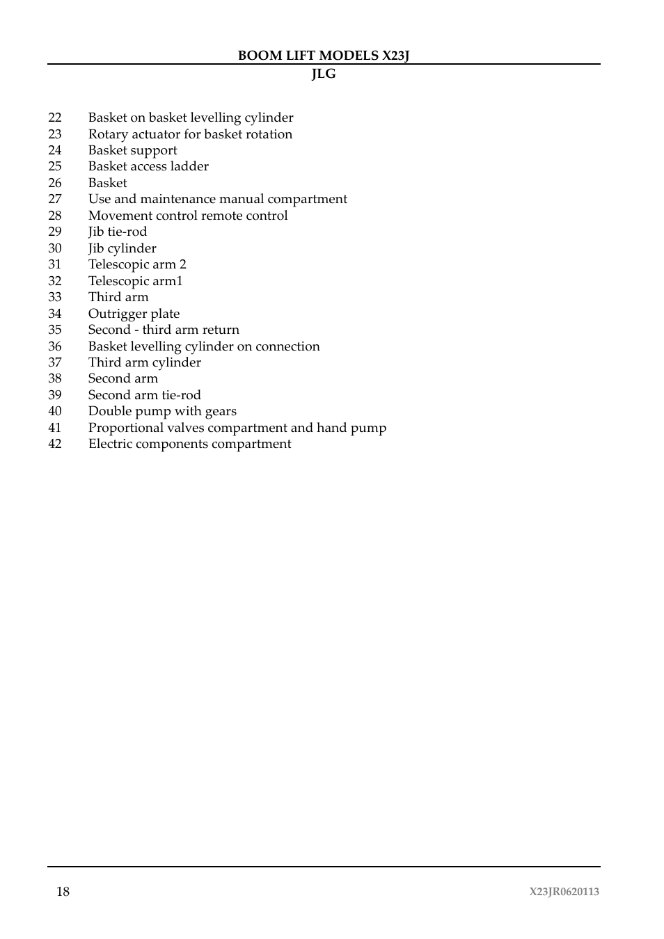 JLG X23J Operator Manual User Manual | Page 22 / 194