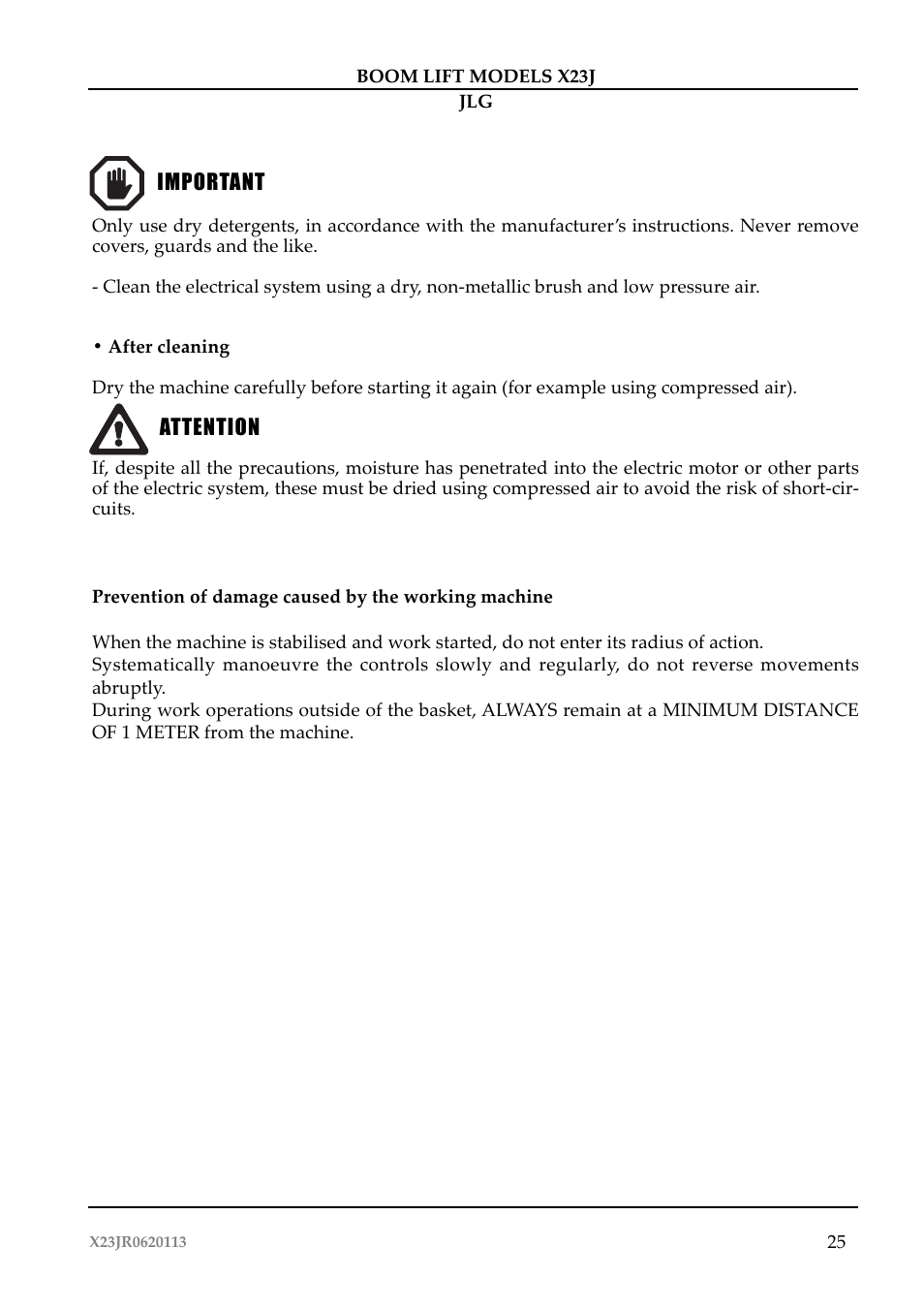 JLG X23J Operator Manual User Manual | Page 29 / 194