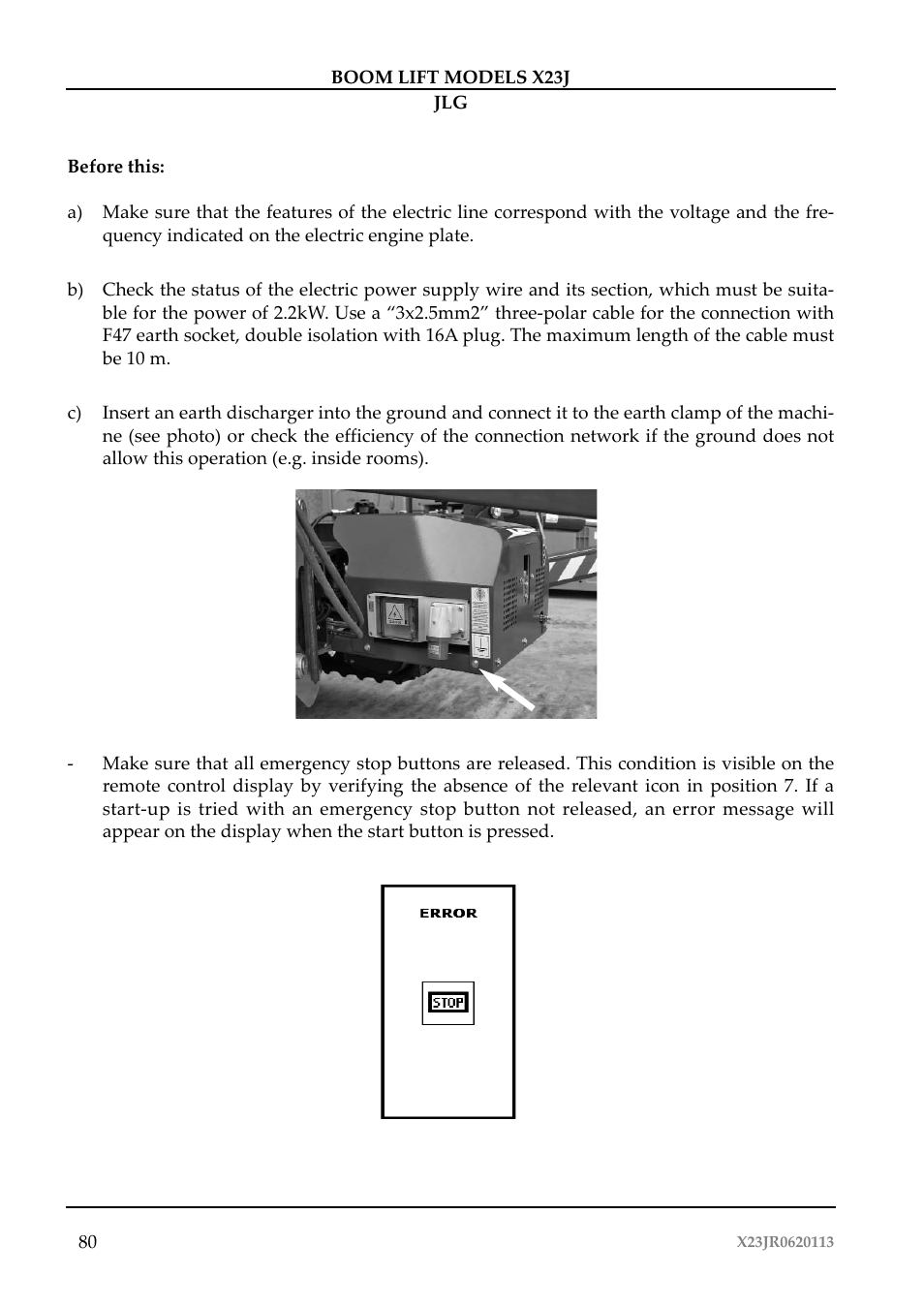 JLG X23J Operator Manual User Manual | Page 84 / 194