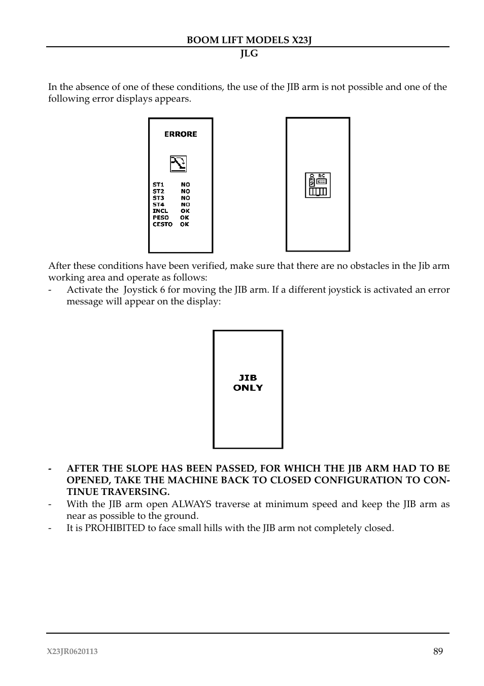 JLG X23J Operator Manual User Manual | Page 93 / 194