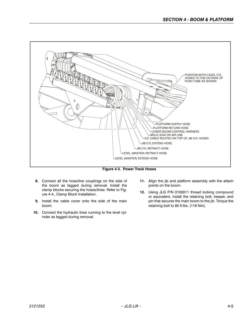 Power track hoses -5 | JLG E300 Service Manual User Manual | Page 103 / 224