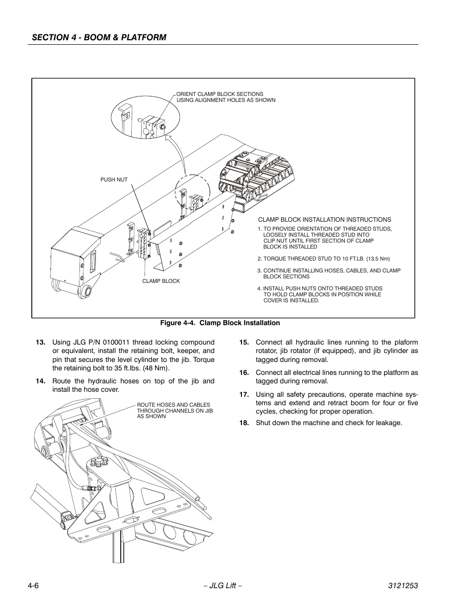 Clamp block installation -6 | JLG E300 Service Manual User Manual | Page 104 / 224