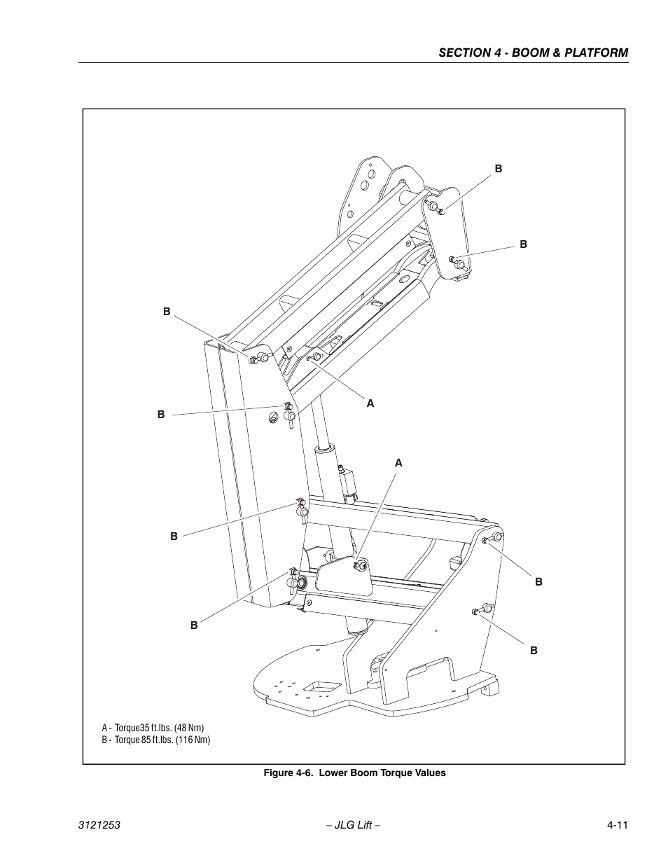 Lower boom torque values -11 | JLG E300 Service Manual User Manual | Page 109 / 224
