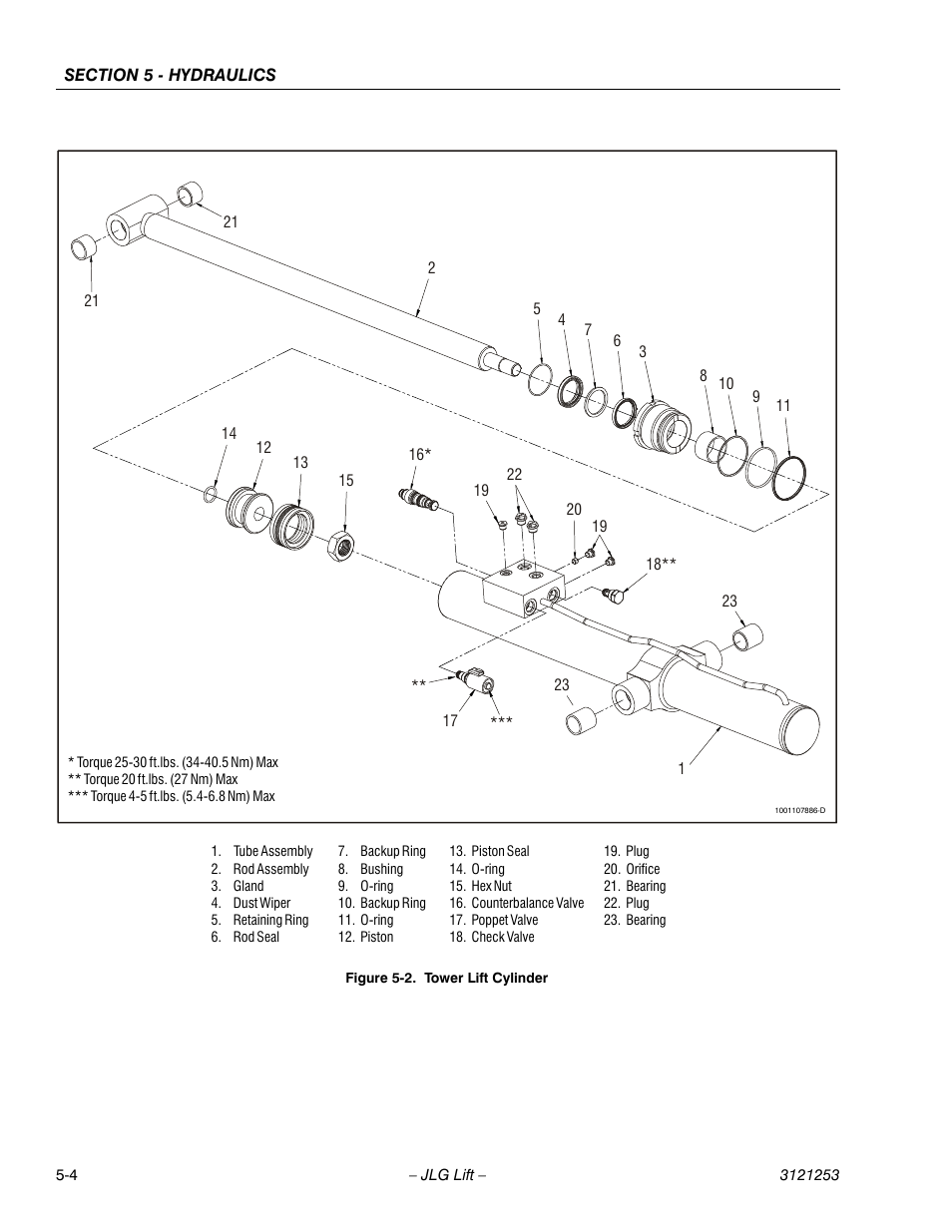 Tower lift cylinder -4 | JLG E300 Service Manual User Manual | Page 146 / 224
